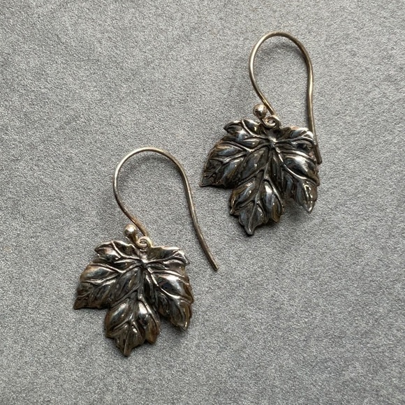 Jewelry - Sterling Silver Leaf Earrings